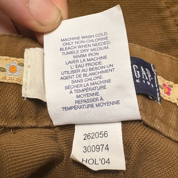 2/$20 Vintage Gap Girls 14 Embroidered Stretch Flare Jeans Flower Lace Up Fly - Picture 10 of 10